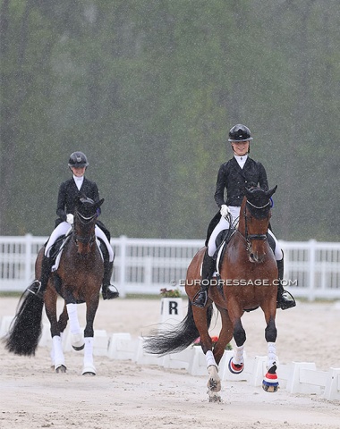 The Under 25 lap of honour in the rain