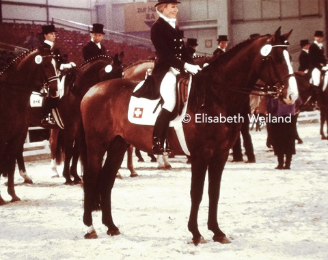 Christine Stuckelberger and Gauguin de Lully win the 1987 World Cup Finals at Equitana in Essen