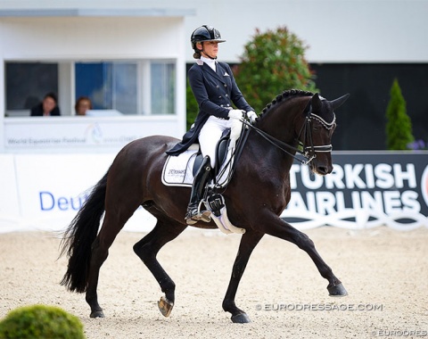 Marlies van Baalen on her home bred Jacky Kennedy DVB (by Damsey x Jazz)