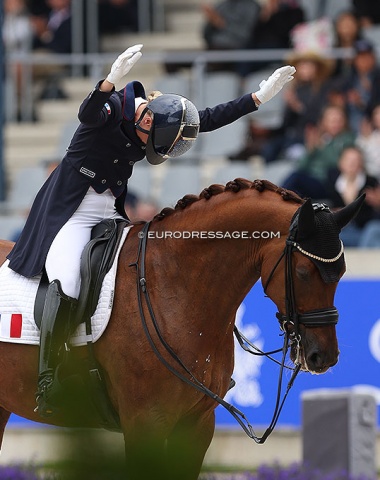 French Morgan Barbançon also had a French themed freestyle made for her Paris hopeful Habana Libre A