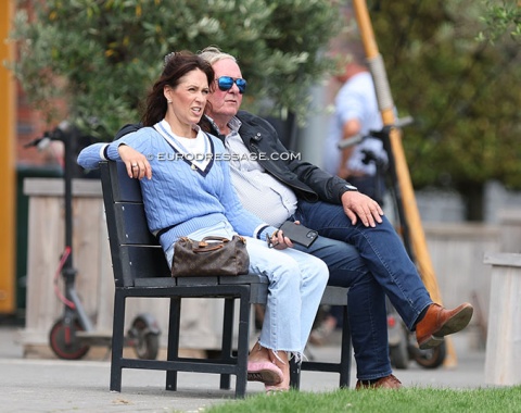 Jan Nivelle and his partner Susanne Müller Windgassen watching the Grand Prix