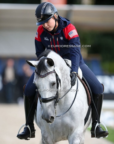 Australian Hope Beerling pats the American bred Vianne (by Vitalis x Ramiro's Bube)