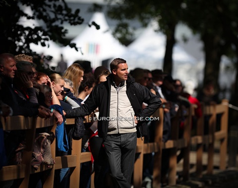 Andreas Helgstrand watching the Grand Prix