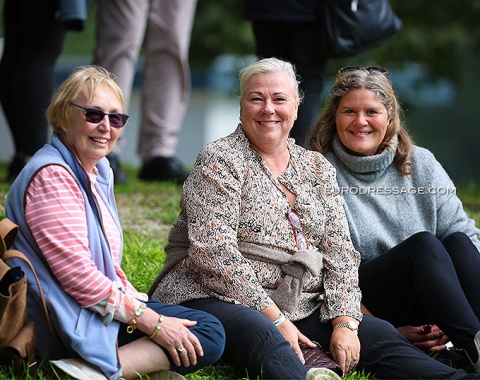 Breeding power united: Reay Campbell of Caledonia Dressage horses in Scotland, Total Hope's co-owner Lone Boegh Henriksen, and a Danish horse semen dealer