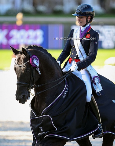 Charlotte Fry and Glamourdale in the lap of honour