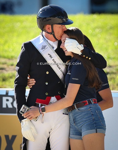 Gareth Hughes and his daughter, British junior team rider Ruby Hughes