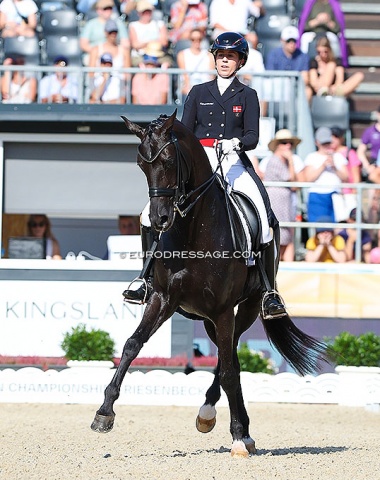 Carina Cassoe Kruth and Heiline's Danciera rode their "Best of the Boy Bands" freestyle. They were 8th with 84.664%