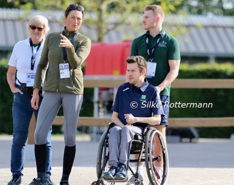 Irish Grade I rider Michael Murphy and his trainer Elder Klatzko watching some of the late afternoon’s action going on.