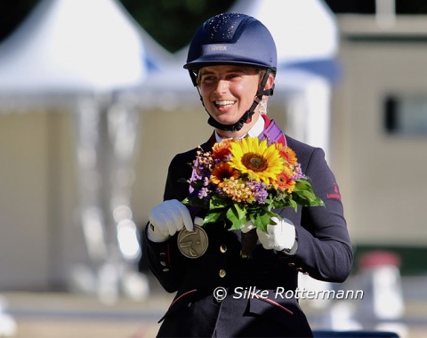 Georgina Wilson all smiles with her silver medal