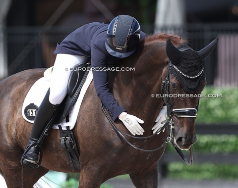 Ella Fruchterman hugs Holts Le Man