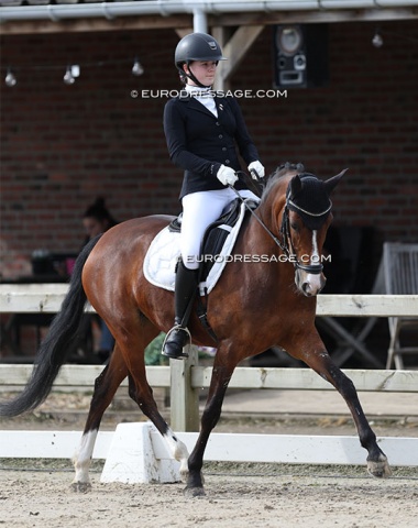 Czech-American Tereza Alzbeta Rockwell who is based in Belgium and riding Tattoo van het Bloemenhof (by Cosmopolitan x Hilkens Black Delight)