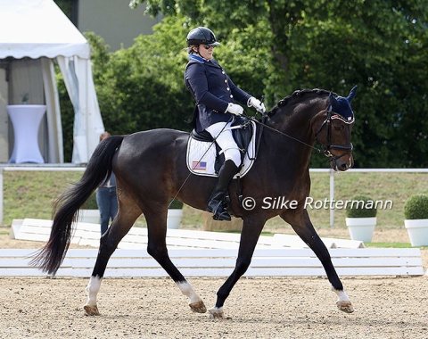 Beatrice de Lavalette and the 14-year-old Sir Donnerhall offspring Sixth Sense.