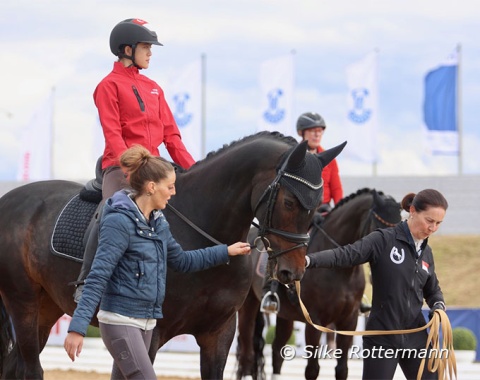 Gemma Rose Jen Foo and her gorgeous 7-year-old mare Mona Lisa (by Flavio x Ferro) taking a first look at the Mannheim show grounds.