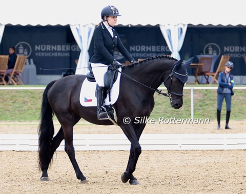 Czech Anastasja Vistalova and her cute Fürstenball-mare First Love. Vistalova was one of three Czech Grade I riders who contested in Mannheim