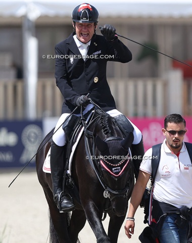 Austrian Paralympic medalist Pepo Puch on his long-time partner Sailor's Blue (by Swarovski x Arogno)