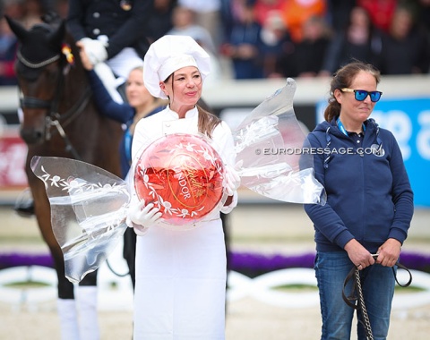 Lindt chocolate everywhere in Aachen. On the right, Isabell's groom Steffi Wiegard