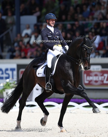 Patrik Kittel and Andreas Helgstrand's Jovian performed to U2 music. It will be interesting to see if Kittel will select Jovian or Touchdown for the Olympics