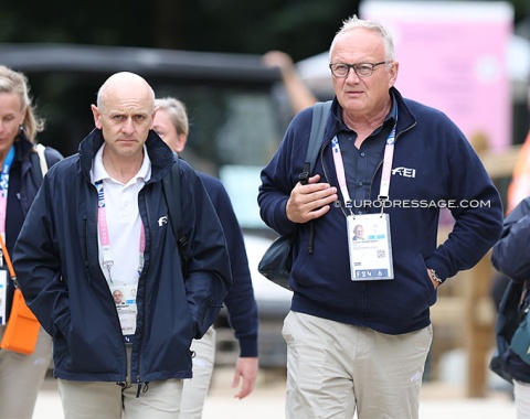 FEI honchos: Tim Hadaway (FEI Director of Games and Championships) and Göran Åkerström (FEI Veterinary Director)
