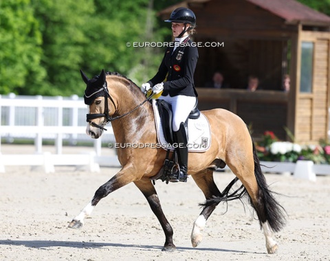 The winners of the pony team test: German team pair Leni Gosmann on Diamantini