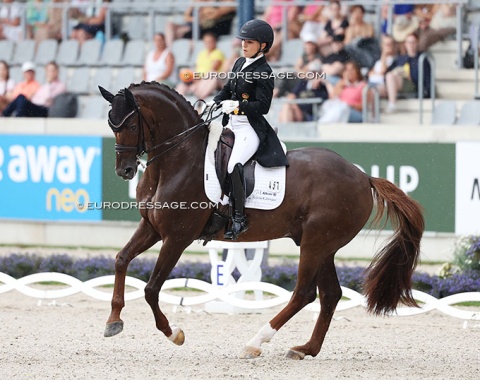 Charlott Maria Schurmann on the 2024 World Champion Life Time. They were 8th with 69.206%