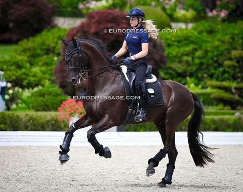Britain's Lilah Gibbs on Dude III. The pair trains with Sarah Millis