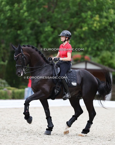 Switzerland's Tallulah Lynn Nater on former Belgian Olympic team horse Flynn FRH