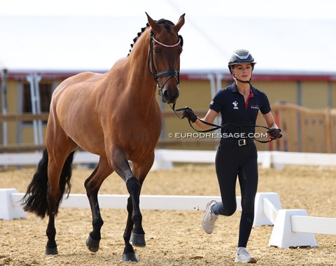 Title defender Annabella Pidgley brought her second GP horse, Vamos Amigos, to the 2025 Euros