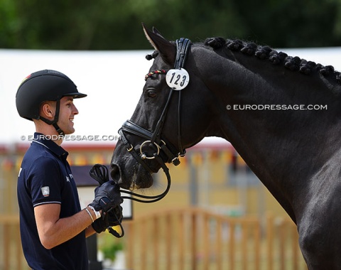 German medal favourite: their national U25 champion Moritz Treffinger with Cadeau Noir