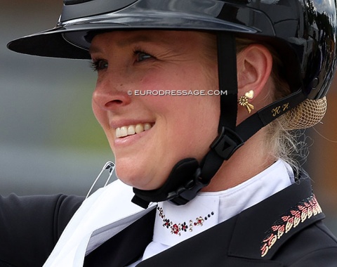 Katharina Hemmer has a golden ribbon in her ear