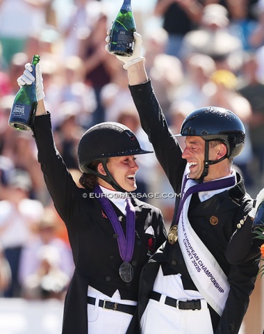 Dufour and Verboomen on the podium