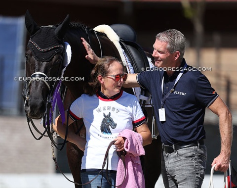 Wendy's groom Steffi Wiegard and trainer Götz Brinkmann