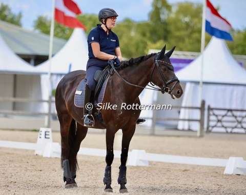 A very relaxed Poesie takes the scenery in at the first training on Tuesday afternoon