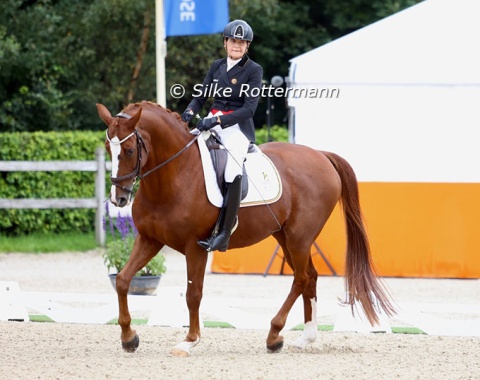 Belgium’s most experienced team member Barbara Minneci and her 16-year-old Oldenburger gelding Stuart.