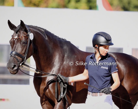 Regine Mispelkamp’s eye-catching mare Bayala (by Barroso x Self Made)