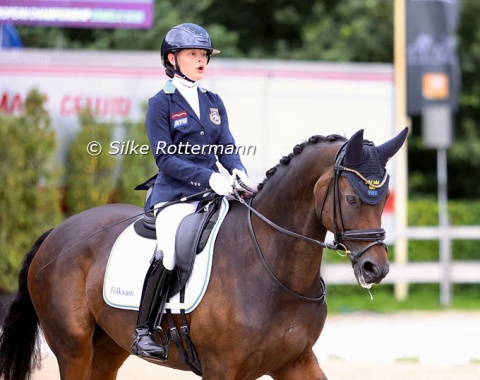 Swedish team rookie, 21-year-old Pam Svane and her Rock Forever II-mare Raja