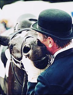 Hans Jurgen Armbrust kisses Latimer