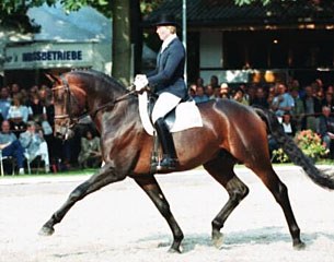 Miriam Henscke and Lord Sinclair at the Bundeschampionate :: Photo © Photec.de