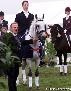 Dutch pony team rider Charles van Belle on Denver