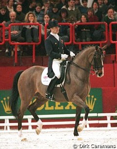 Richard Davison and Askari at the 2000  World Cup Qualifier in Paris-Bercy