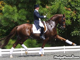 Michelle Gibson presents her Olympic hopeful, World of Dreams :: Photo © Mary Phelps