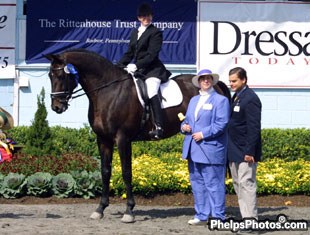 Sharon Hardy and Lagoheidor at 2001 Dressage at Devon