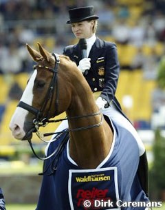 Nadine Capellmann and Farbenfroh become the 2002 Aachen Grand Prix Champions :: Photo © Dirk Caremans