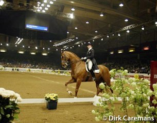 Karen Nijvelt and Heyu at the 2002 World Cup Finals