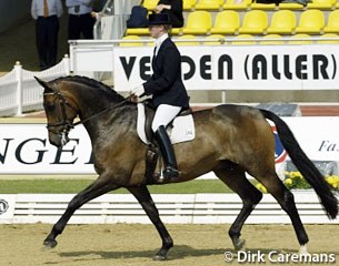 Danish Nathalie zu Saeyn-Wittgenstein on the Danish warmblood gelding Rigoletto (by Rubinstein I)