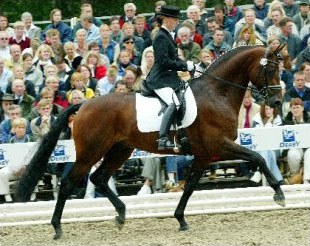 Jana Freund and Lord Loxley at the 2003 Bundeschampionate