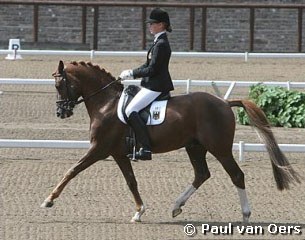 Katharina Winkelhues and Dressman at the 2003 European Pony Championships :: Photo © Paul van Oers