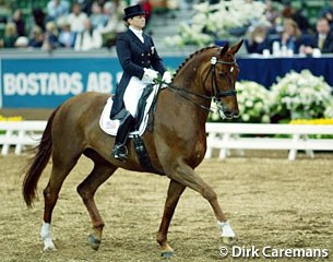 American Debbie McDonald and Brentina at the 2003 World Cup Finals in Gothenburg, Sweden :: Photo © Dirk Caremans