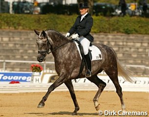 Petra Epping and Wellington at the 2003 World Young Horse Championships :: Photo © Dirk Caremans