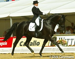 Finnish Riika Koljonen on the Belgian warmblood Valentino van het Koekshof