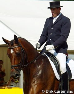 American David Wightman on the Dutch warmblood Partous